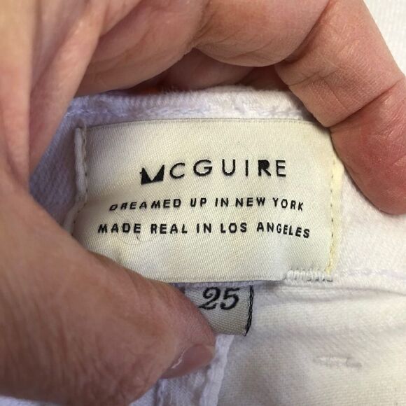 McGuire White Gainsbourg Bootcut Jeans Size 25 - Picture 11 of 13